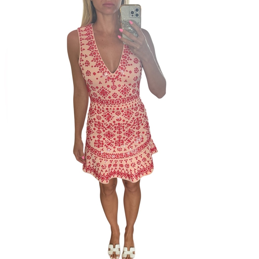 Alice + Olivia Pink Floral Mini Dress